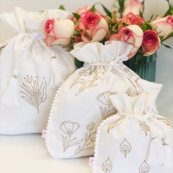 Block Printed Gift Pouches