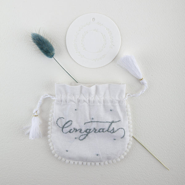 Hand embroidered  calligraphy Pouches