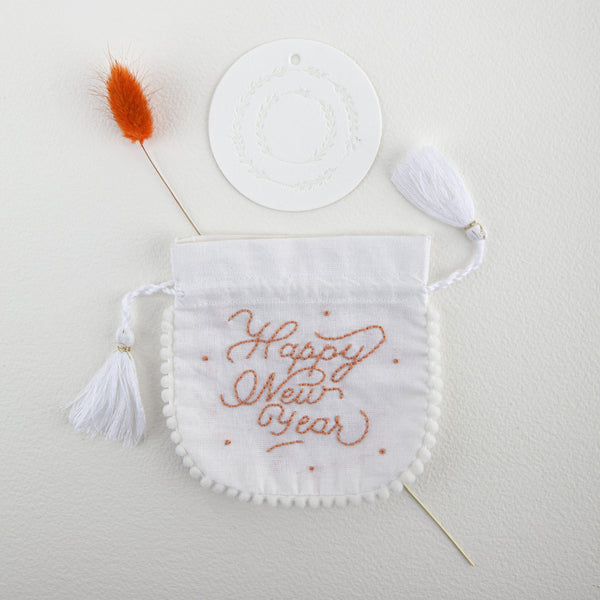 Hand embroidered  calligraphy Pouches