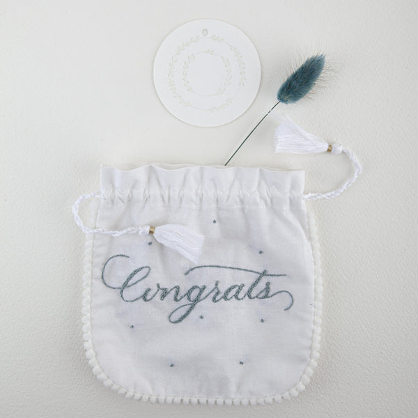 Hand embroidered  calligraphy Pouches