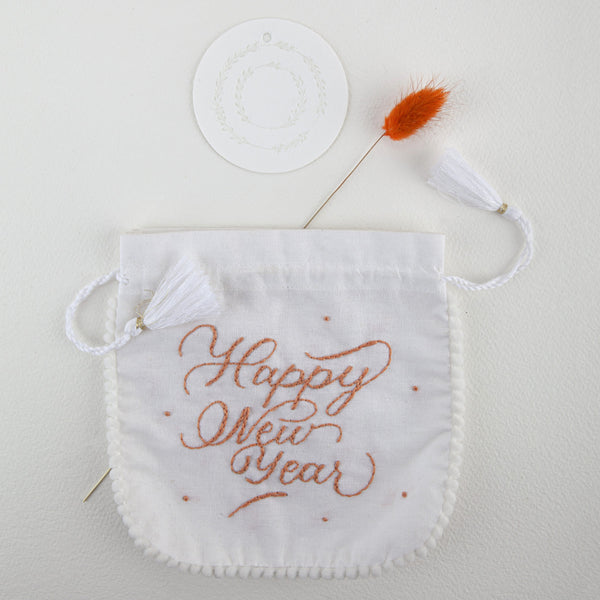 Hand embroidered  calligraphy Pouches