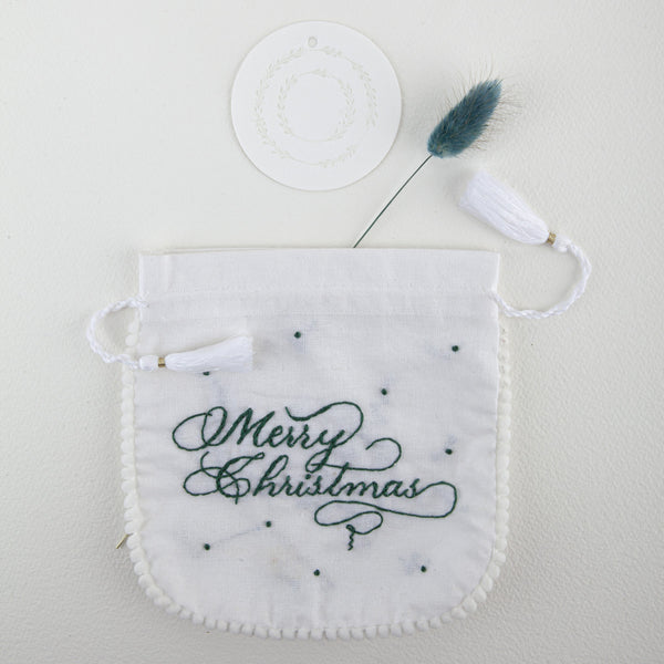 Hand embroidered  calligraphy Pouches