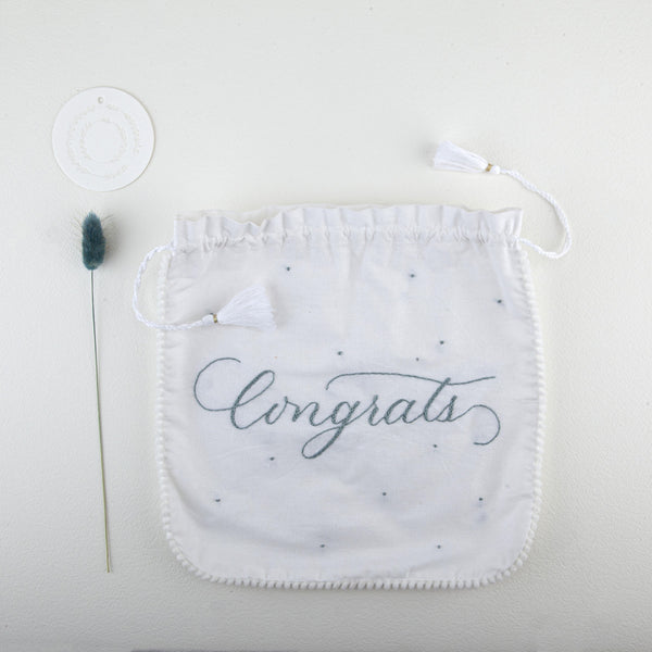 Hand embroidered  calligraphy Pouches