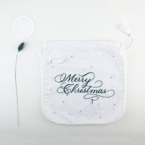 Hand embroidered  calligraphy Pouches