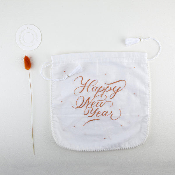 Hand embroidered  calligraphy Pouches