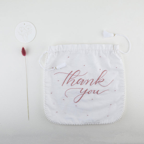 Hand embroidered  calligraphy Pouches